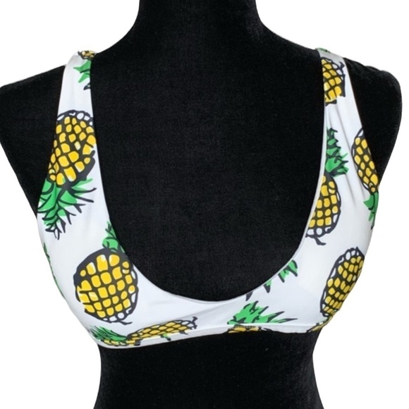 ZAFUL Bikini Set Pineapple Print Two Piece Bathing Swimsuit High Cut XL NWT - Picture 2 of 15